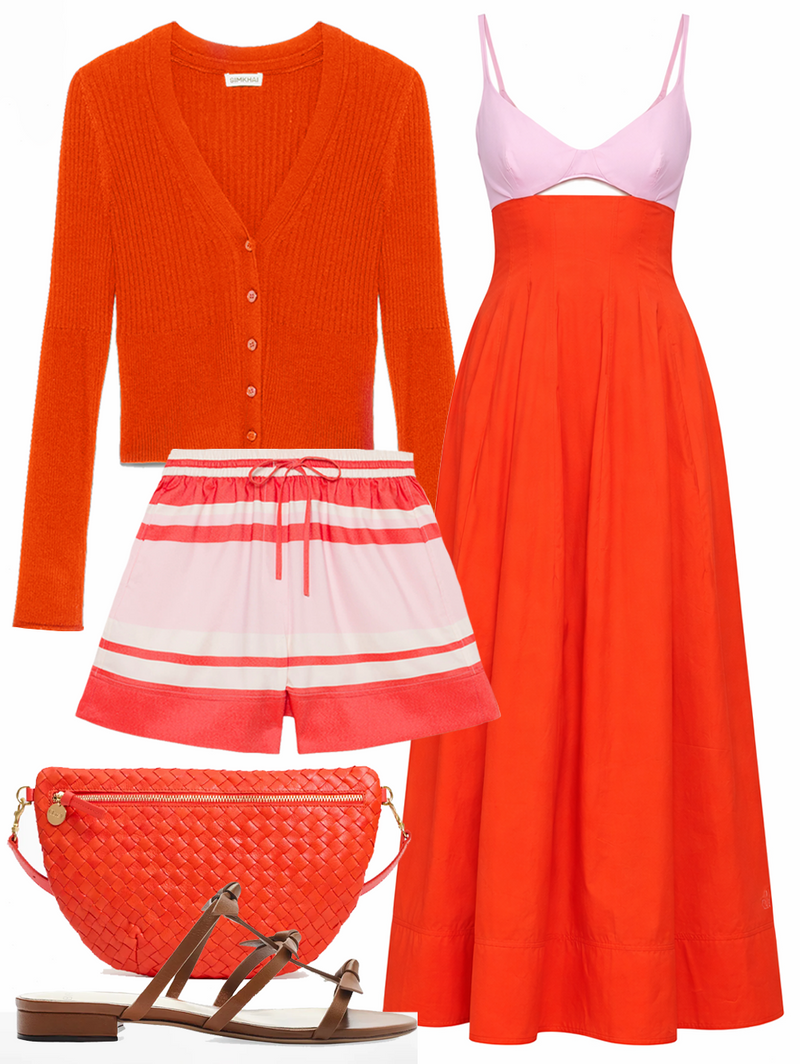 STL Ailany Rib Knit Cardigan in Lobster