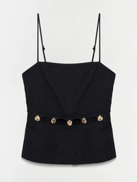 Cruz Studded Linen Cami