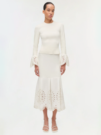 Elyse Embroidered Knit Top