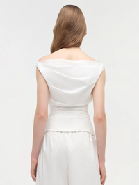 Maisel Draped Top in White