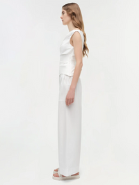 Maisel Draped Top in White