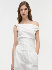Maisel Draped Top in White