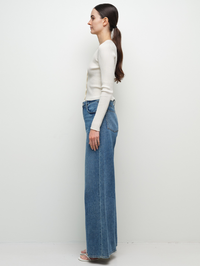 Ailany Rib Knit Cardigan in Ivory