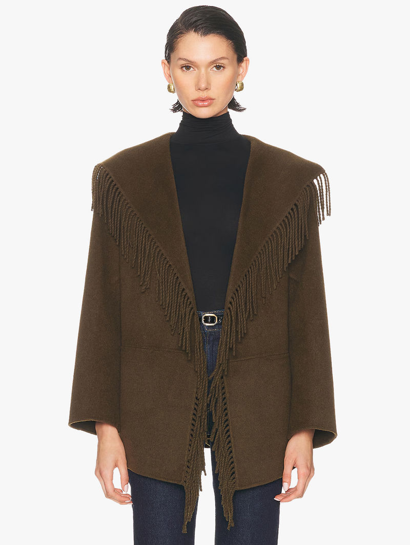 Rowen Fringe Jacket in Alligator