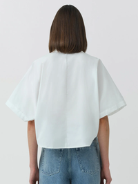 Blair Cotton Short Sleeve Shirt in White