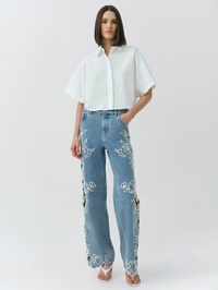 Blair Cotton Short Sleeve Shirt in White