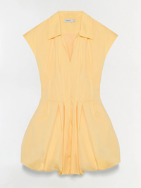 Lirinne Cotton Bubble Mini Dress in Golden Haze