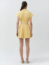 Lirinne Cotton Bubble Mini Dress in Golden Haze