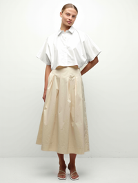 Blair Cotton Short Sleeve Shirt in White