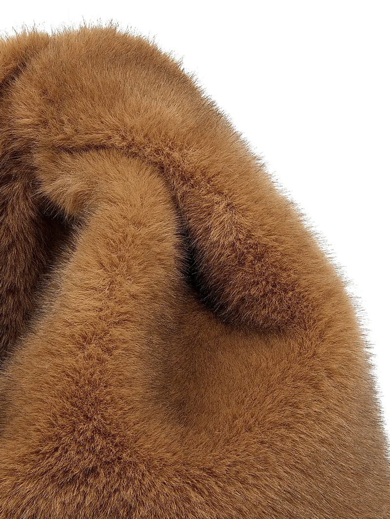 Simone Camel Faux Fur Bag