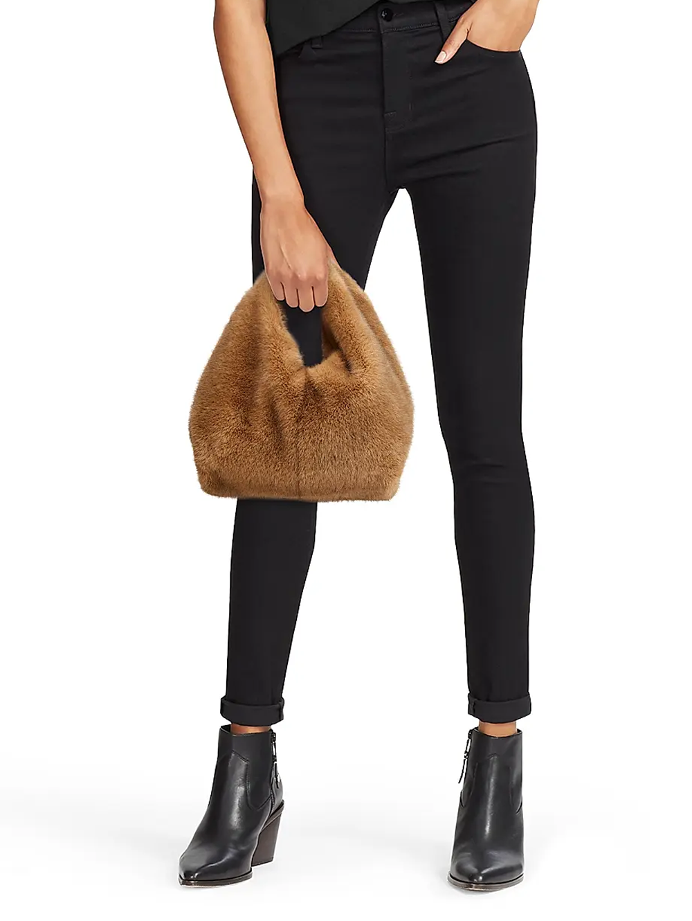 Simone Camel Faux Fur Bag
