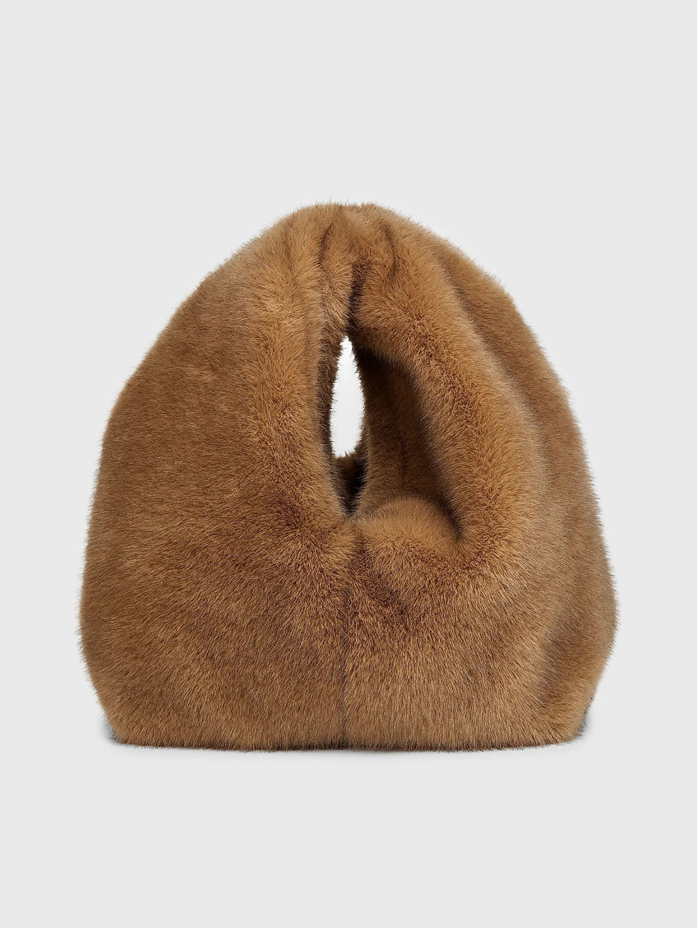 Simone Camel Faux Fur Bag