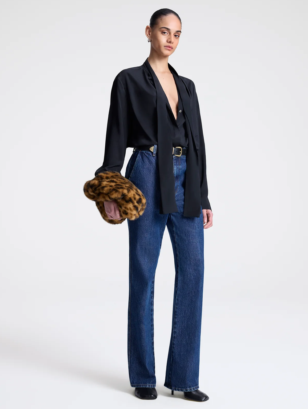 Simone Leopard Faux Fur Bag
