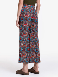 Burgundy Multi Cropped Side Zip Pant by SMYTHE - View 4