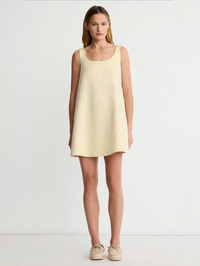 SMYTHE Butter Mini Shift Dress in BUTTER – Image 1