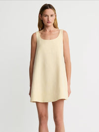 SMYTHE Butter Mini Shift Dress in BUTTER – Image 4