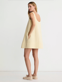 SMYTHE Butter Mini Shift Dress in BUTTER – Image 5