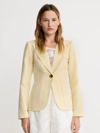 SMYTHE Butter Patch Pocket Duchess Elbow Patch Blazer in BUTTER – Image 1