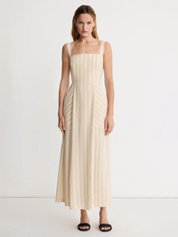 SMYTHE Ecru Stripe Picnic Dress in ECRU STRIPE – Image 1