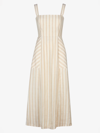 SMYTHE Ecru Stripe Picnic Dress in ECRU STRIPE – Image 4