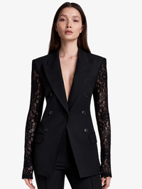 Lace Sleeve Not a DB Blazer by SMYTHE-DEEP BLACK-AMY Atelier