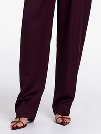 Raisin Tapered Pleated Pant by SMYTHE - View 3