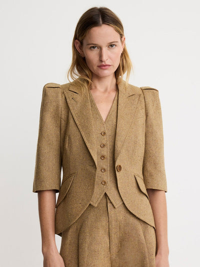 Tortilla Crop Sleeve Pouf Blazer