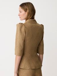 SMYTHE Tortilla Crop Sleeve Pouf Blazer in TORTILLA – Image 3