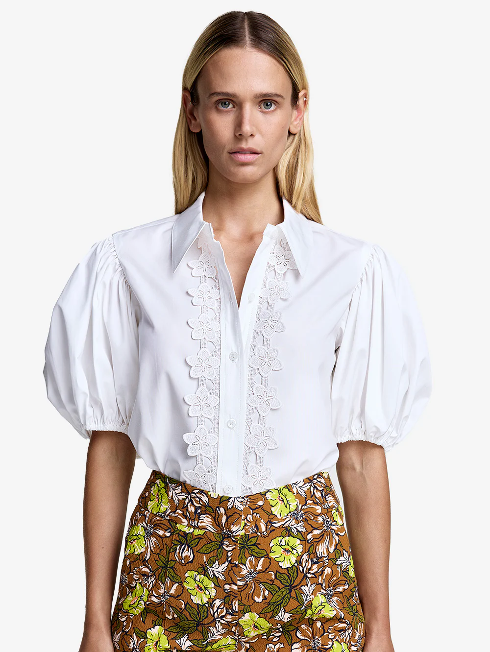 Pouf Short Sleeve Box Pleat Shirt