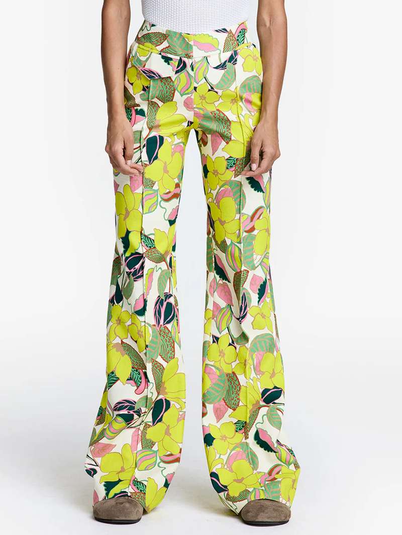 Citrus Cabana Patch Pocket Pintuck Trouser