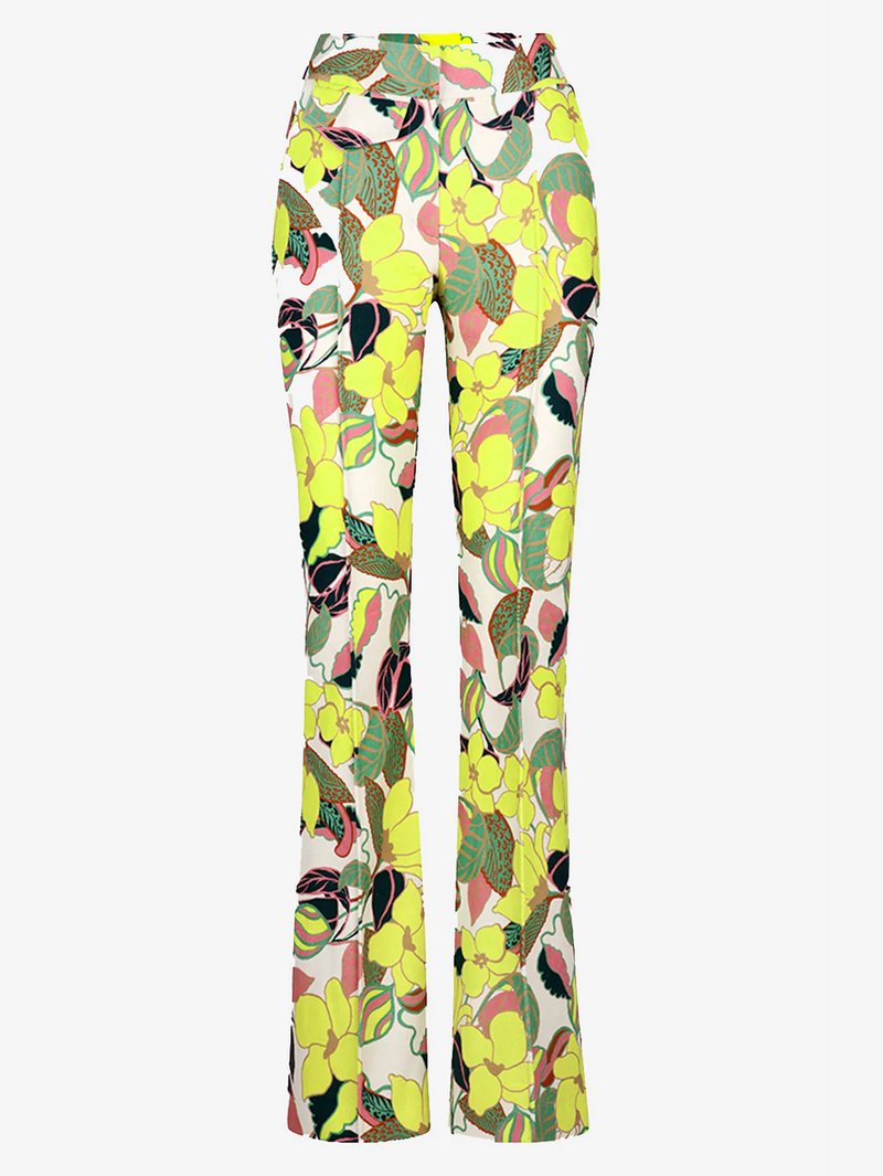 Citrus Cabana Patch Pocket Pintuck Trouser