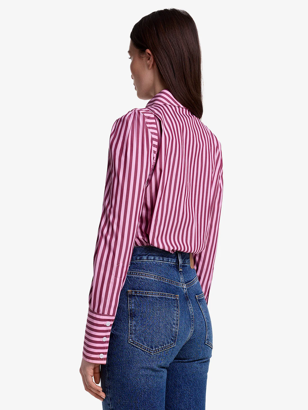 Rose Stripe Box Pleat Shirt