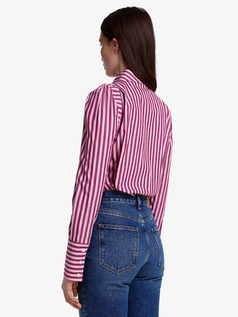 Rose Stripe Box Pleat Shirt
