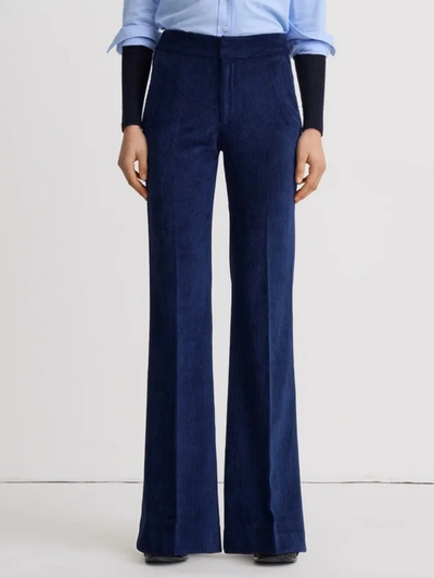 Wide Leg Trouser in Sapphire Corduroy