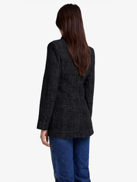 Charcoal Glen Check Tailored Boyfriend Blazer