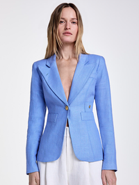 Periwinkle Linen Classic Duchess Blazer