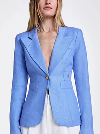 Periwinkle Linen Classic Duchess Blazer