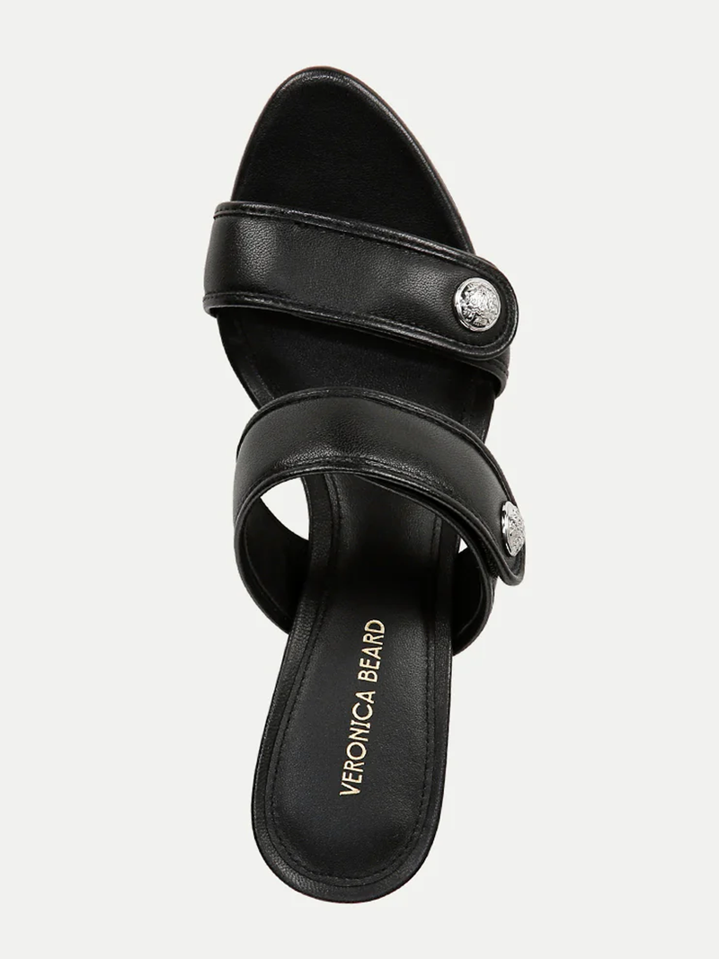 Sona Leather Sandal in Black