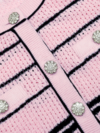 Pink Stripe Cardigan