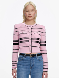 Pink Stripe Cardigan