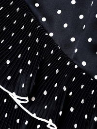 Black Polka Dot Frill Mini Dress