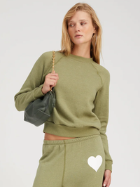 Basil Shrunken Raglan Sweatshirt by SPRWMN-BASIL GREEN-AMY Atelier