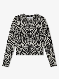 Cashmere Zebra Baby Cardigan by SPRWMN - View 5