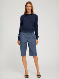 Denim Bermuda Trousers by SPRWMN - View 2
