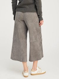 Grey Suede Culotte by SPRWMN - View 3