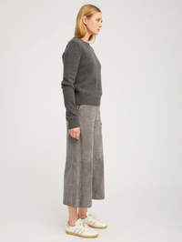 Grey Suede Culotte by SPRWMN - View 4