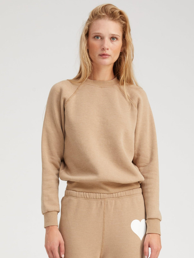 Latte Shrunken Raglan Sweatshirt