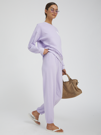 Lavender Heart Sweatpants by SPRWMN - View 4