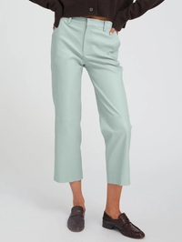 Leather Baggy Cropped Trousers by SPRWMN-MIST-AMY Atelier