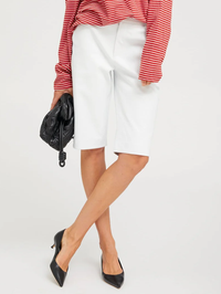Leather Bermuda Shorts by SPRWMN-WHITE-AMY Atelier